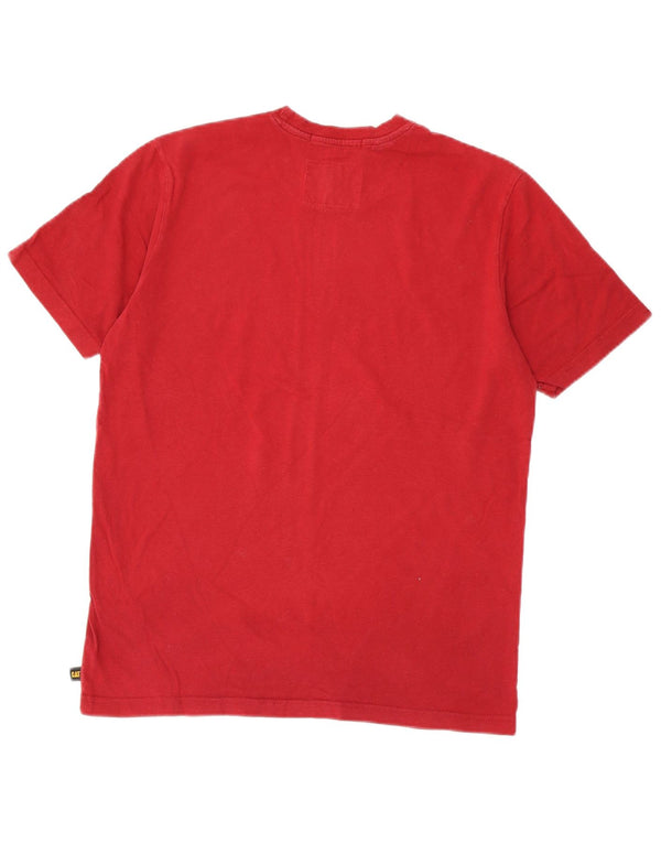 T-shirt grafica da uomo CAT Top piccola in cotone rosso