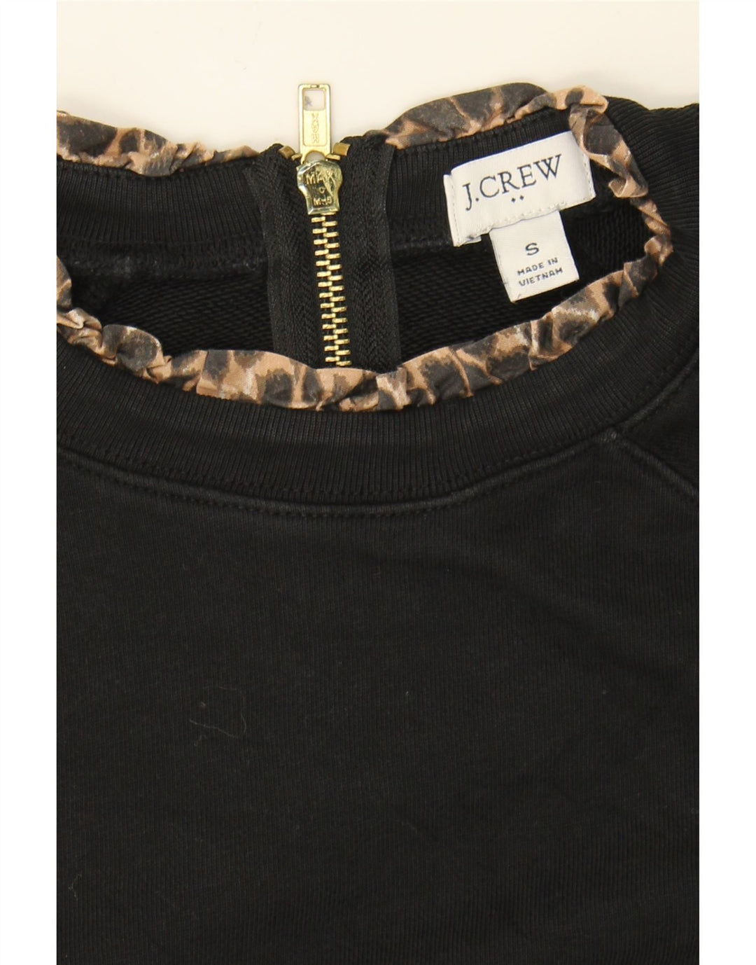 J. CREW Womens Sweatshirt Jumper UK 10 Small Black Cotton Vintage J. Crew and Second-Hand J. Crew from Messina Hembry 
