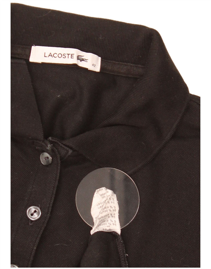 Polo da donna Lacoste taglia 42 grande in cotone nero