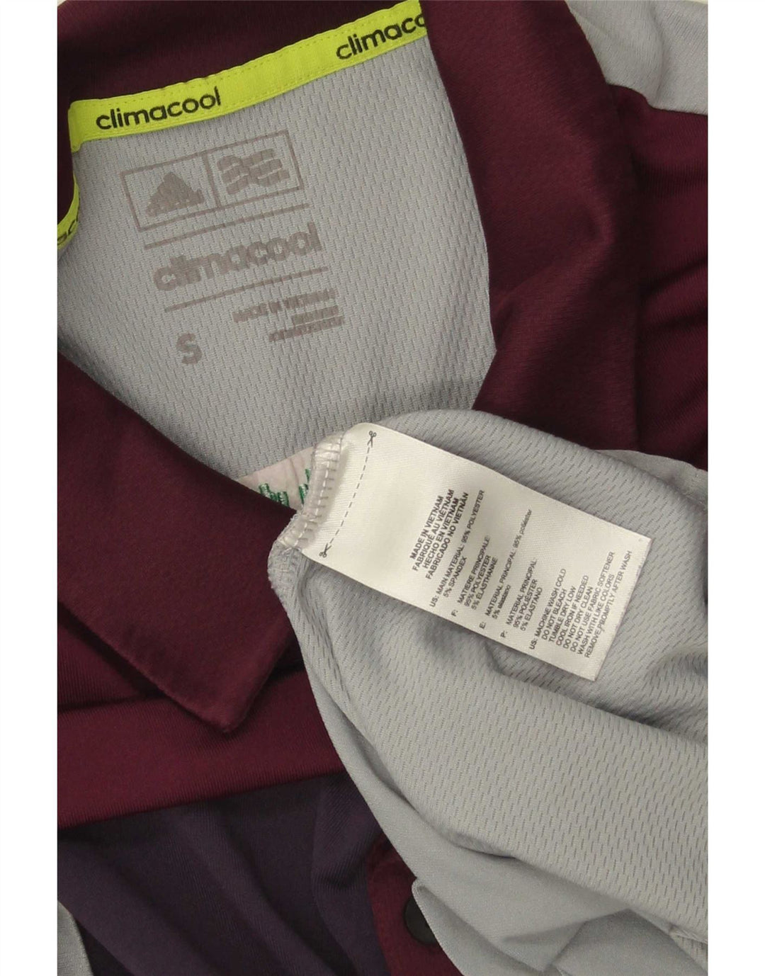 Polo Adidas Climacool da uomo piccola in poliestere color block grigio