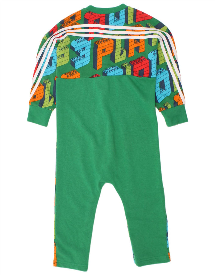 Tuta Adidas da ragazzo con grafica a maniche lunghe 2-3 anni verde