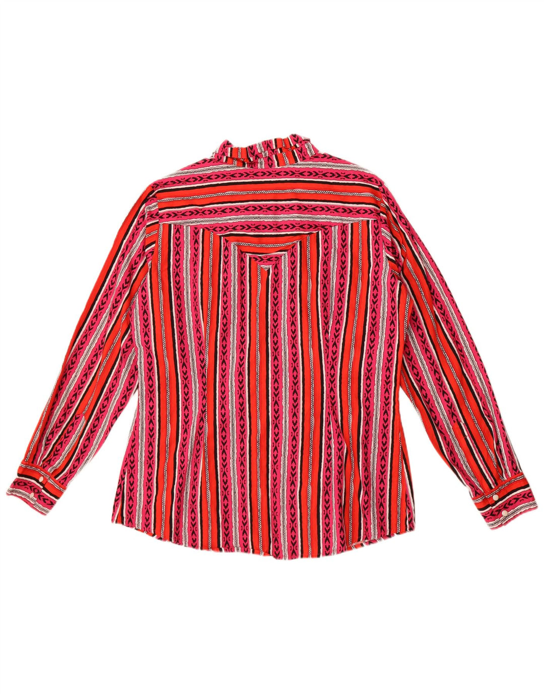 Camicia retrò da donna Wrangler UK 16 Grande cotone a righe multicolore