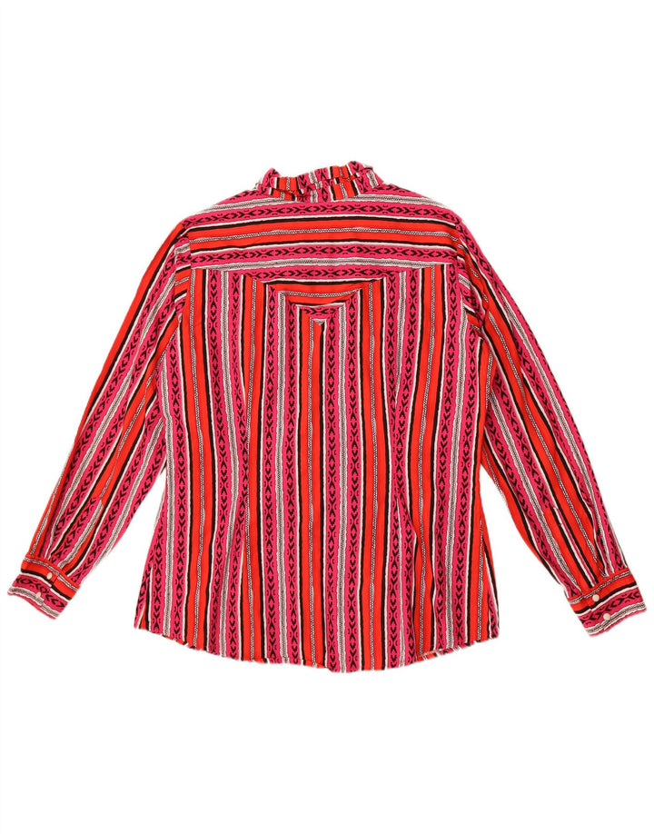 Camicia retrò da donna Wrangler UK 16 Grande cotone a righe multicolore