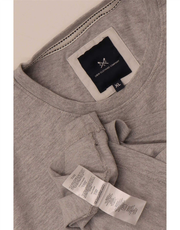 Crew Clothing T-shirt da uomo Top XL in cotone grigio