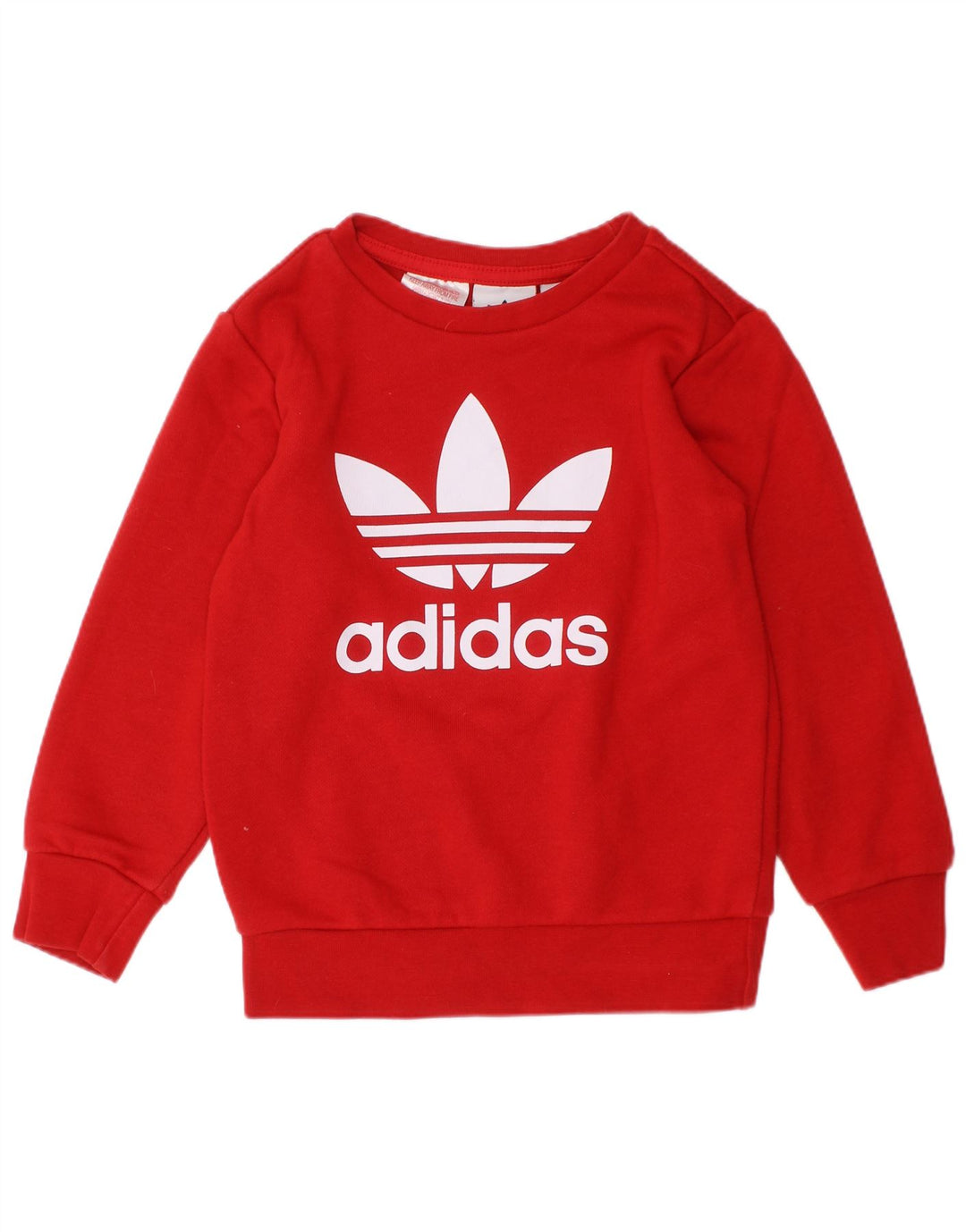 Felpa grafica per ragazze ADIDAS, maglione 2-3 anni, cotone rosso