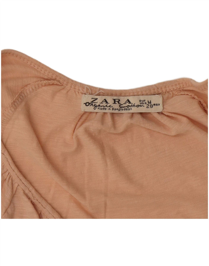 Top Zara da donna a maniche lunghe UK 12 rosa medio chiazzato