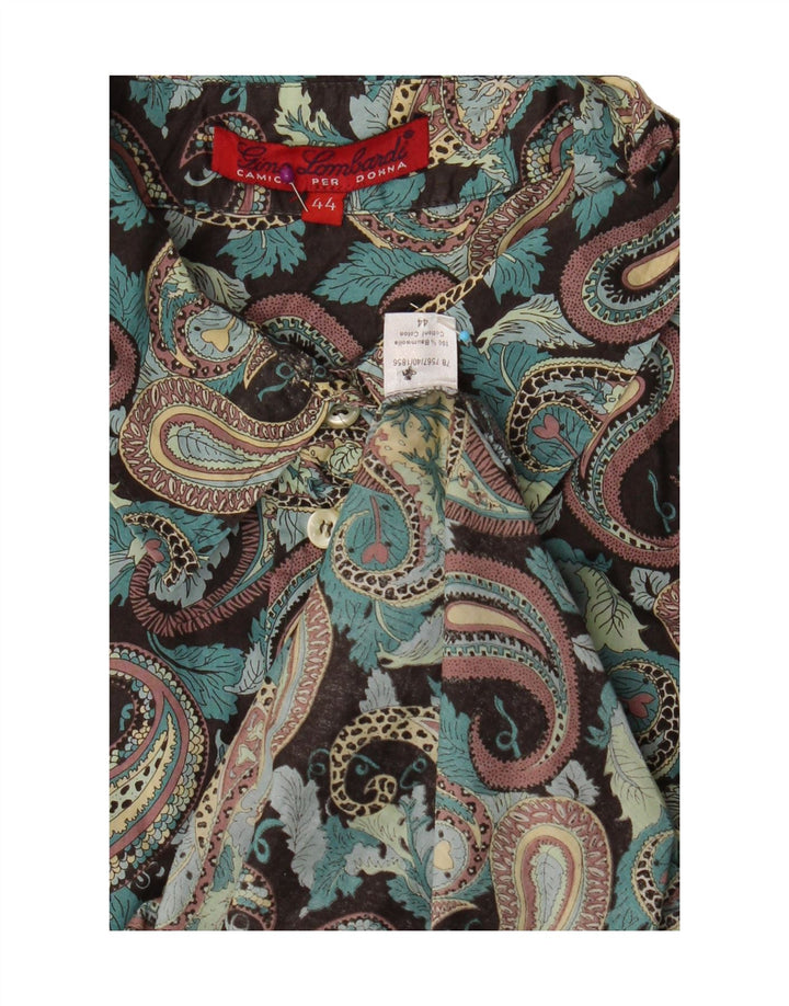VINTAGE Womens Shirt EU 44 XL Multicoloured Paisley Cotton Vintage Vintage and Second-Hand Vintage from Messina Hembry 