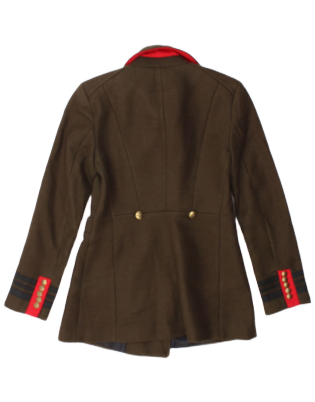 Giacca blazer doppiopetto da donna Zara UK 10 piccola a righe kaki