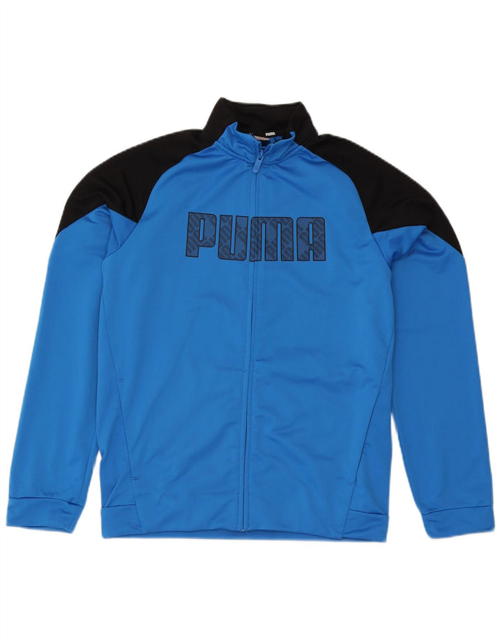 Giacca da ginnastica grafica da ragazzo Puma 15-16 anni Blu Colourblock