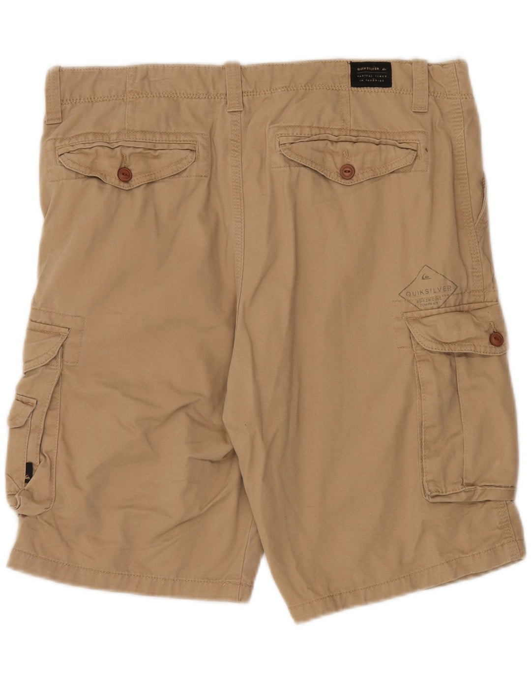 Pantaloncini cargo da uomo QUIKSILVER W34 grandi in cotone beige