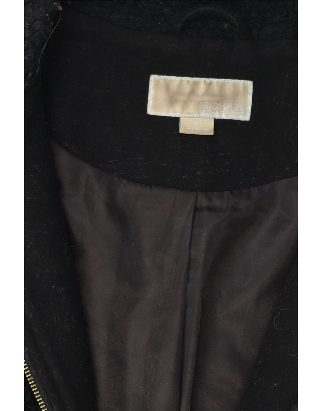MICHAEL KORS Womens Overcoat UK 14 Medium Black Wool Vintage Michael Kors and Second-Hand Michael Kors from Messina Hembry 