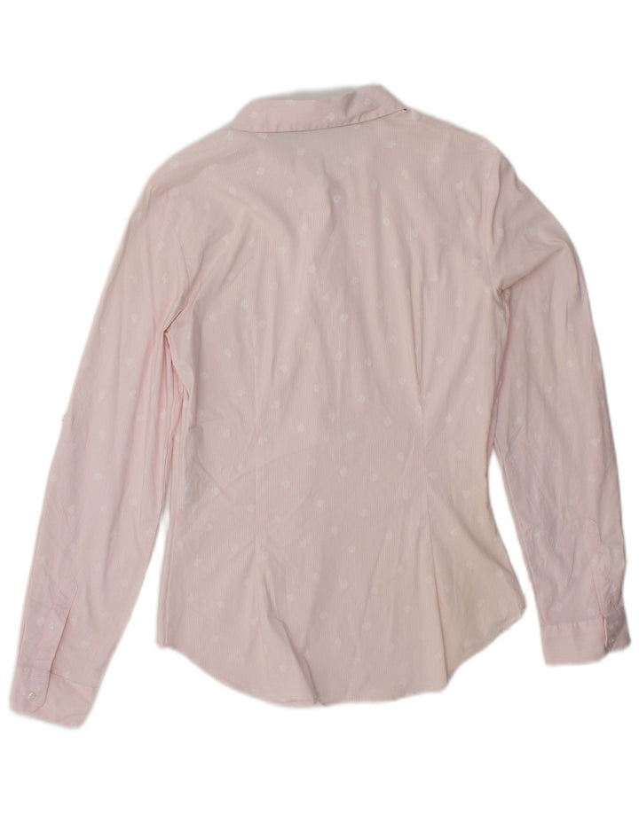 Maglia pullover a maniche lunghe da donna Zara UK 12 Cotone Paisley rosa medio