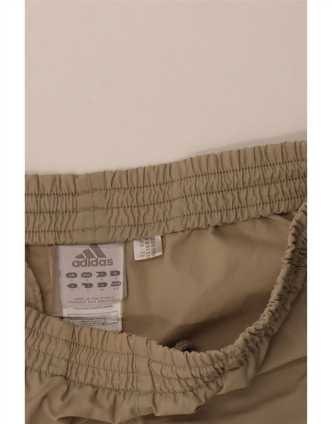 Pantaloni da tuta Adidas da uomo piccoli in poliestere kaki