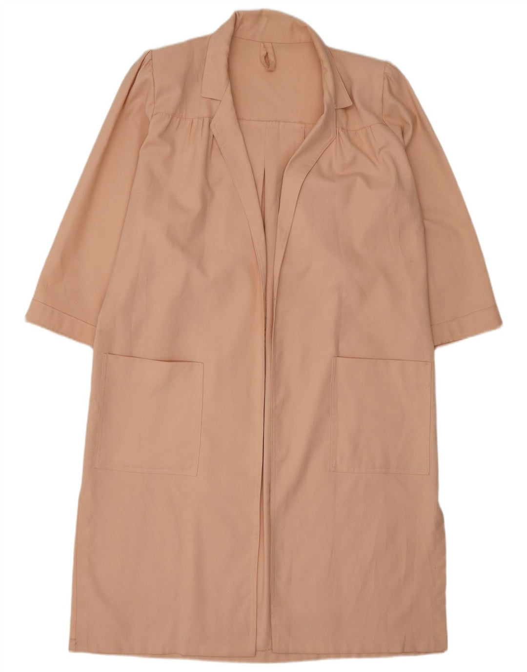 Soprabito aperto da donna vintage UK 16 grande rosa