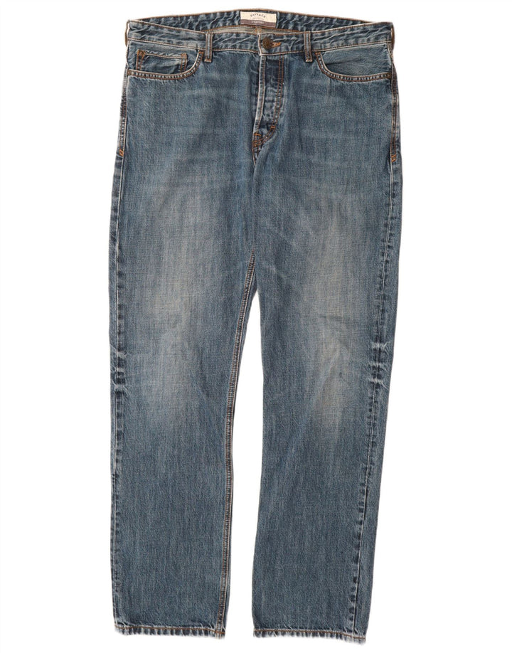 Jeans dritti da uomo Fat Face W34 L33 Blu