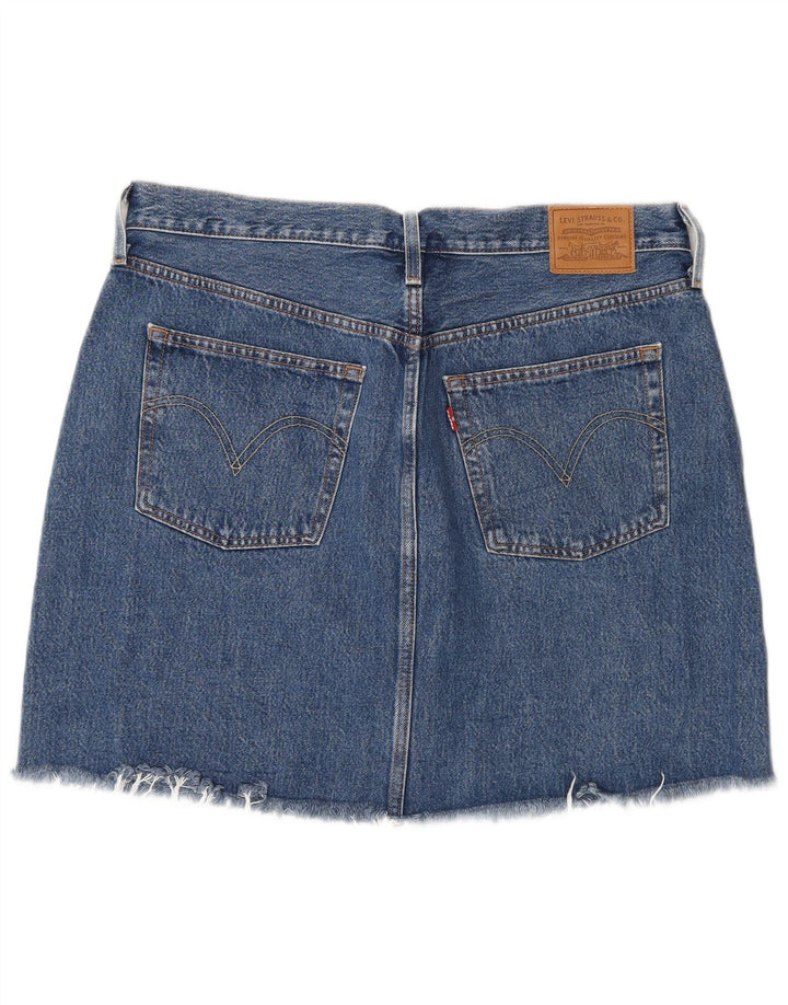 Gonna di jeans da donna Levi's W32 Large in cotone blu