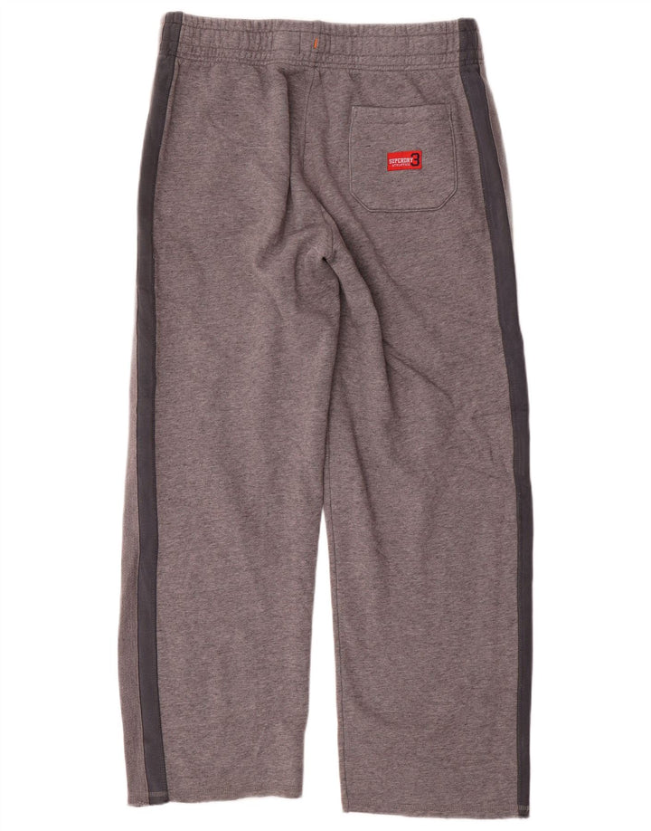 Pantaloni da tuta da uomo Superdry Large in cotone color block grigio
