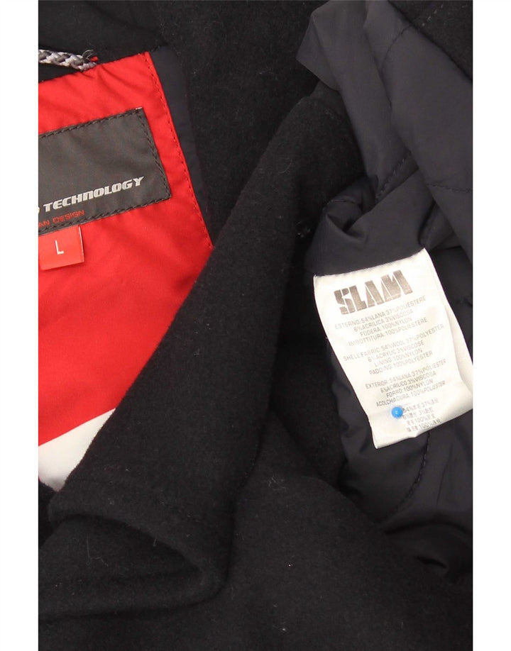 Cappotto da marinaio da uomo Slam UK 40 grande lana blu navy