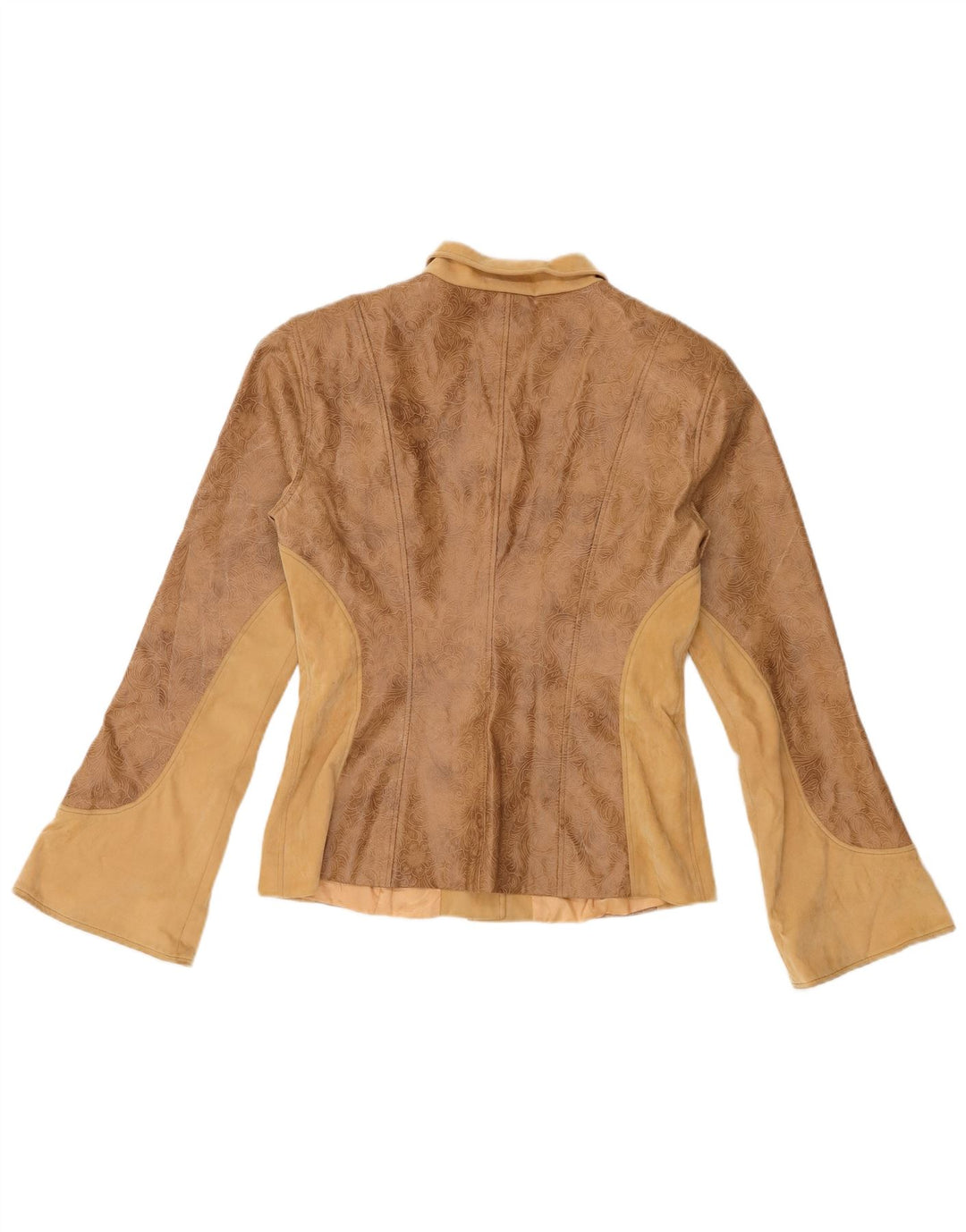 Giacca in pelle da donna leopardata IT 46 grande marrone floreale