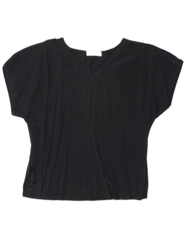 MAX MARA Womens Blouse Top UK 12 Medium Black Silk