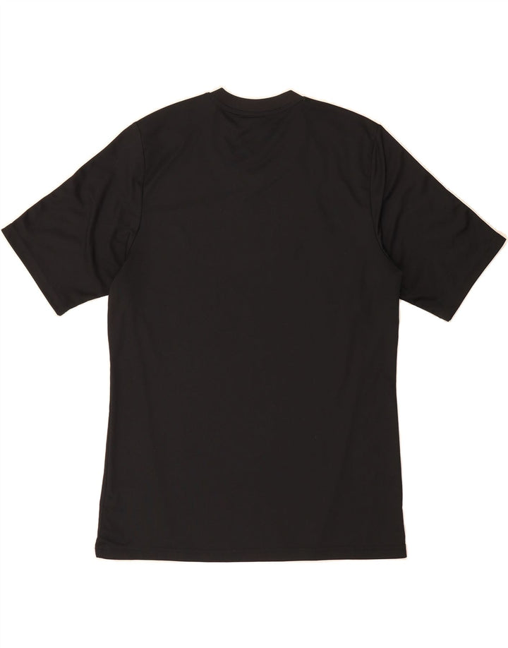 ADIDAS Mens T-Shirt Top Large Black Polyester Vintage Adidas and Second-Hand Adidas from Messina Hembry 