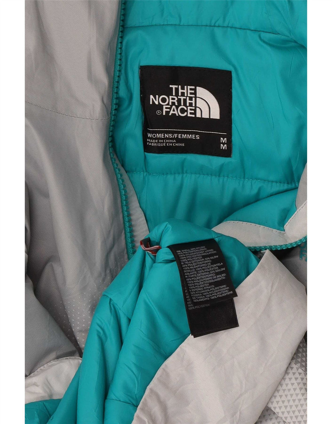 Giacca antipioggia con cappuccio da donna The North Face UK 14 Colorblock grigio medio
