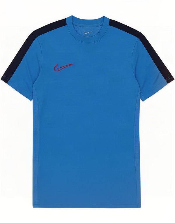 T-shirt Nike Dri Fit Slim da uomo, piccola, in poliestere color block blu