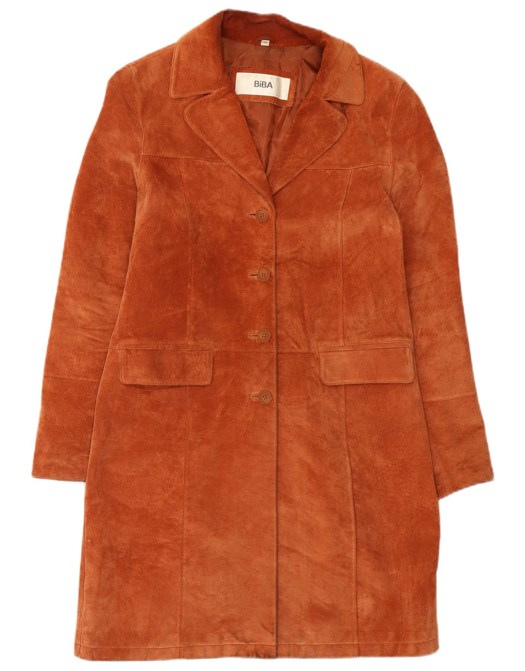Soprabito in pelle scamosciata da donna Biba EU 38 in pelle marrone medio