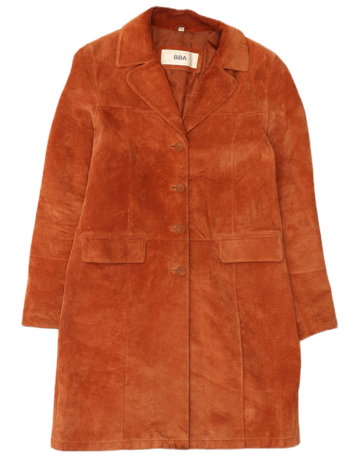 Soprabito in pelle scamosciata da donna Biba EU 38 in pelle marrone medio