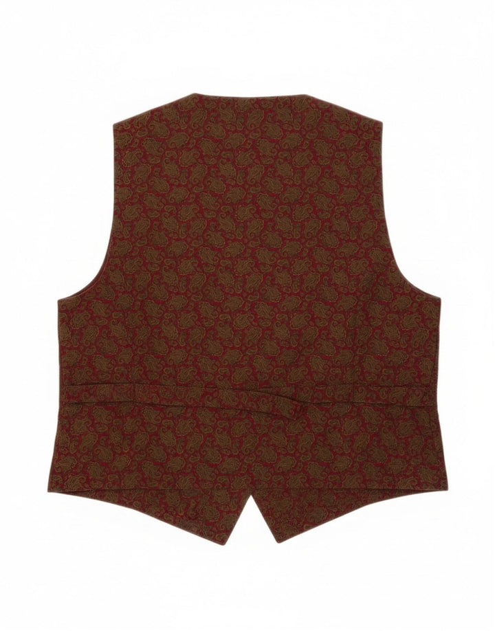 Gilet da uomo vintage grande kaki Paisley