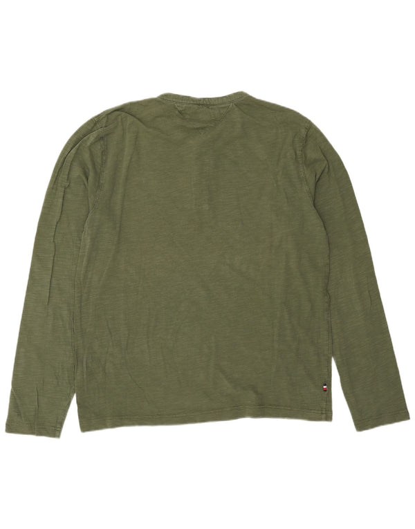 Tommy Hilfiger Uomo Top Manica Lunga XL Cotone Kaki