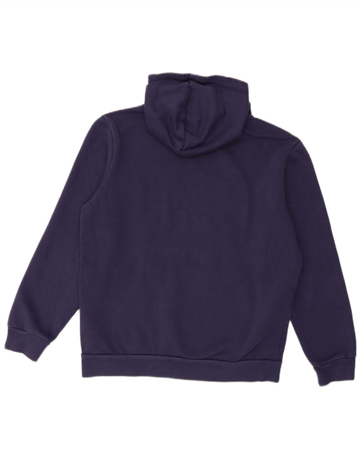 Felpa con cappuccio grafica da uomo Puma media cotone blu navy