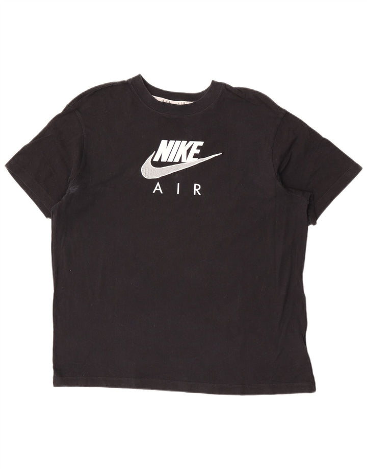 T-shirt grafica da uomo Nike Top in cotone nero medio
