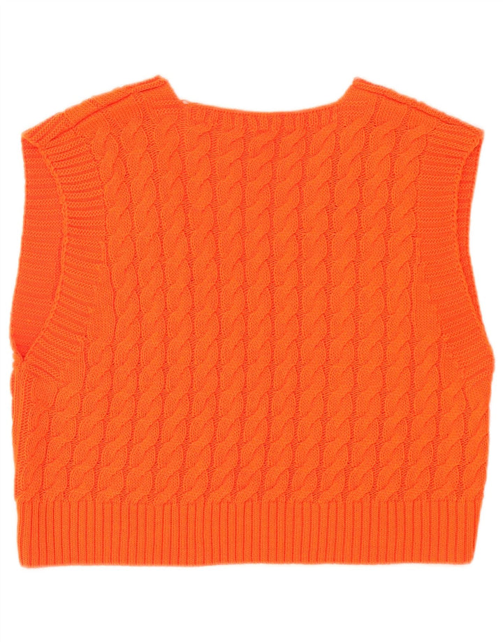 Canotta corta da donna vintage UK 14 arancione medio