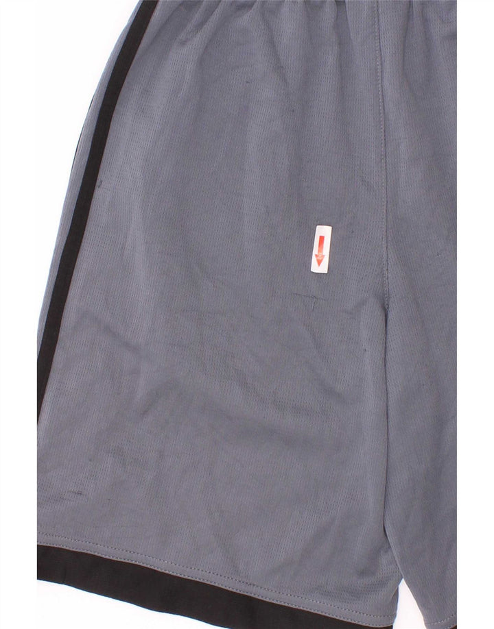 Pantaloncini sportivi Adidas da ragazzo 10-11 anni in poliestere color block blu medio