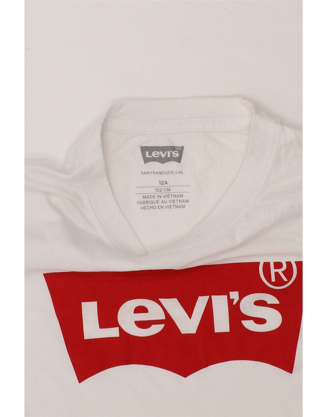 LEVI'S Girls Graphic T-Shirt Top 11-12 Years White Vintage Levi's and Second-Hand Levi's from Messina Hembry 