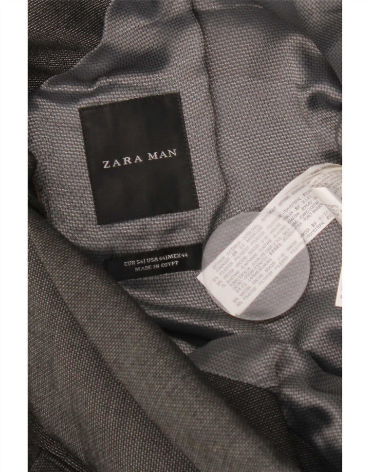 Giacca blazer da uomo a 2 bottoni Zara taglia 54 XL poliestere grigio