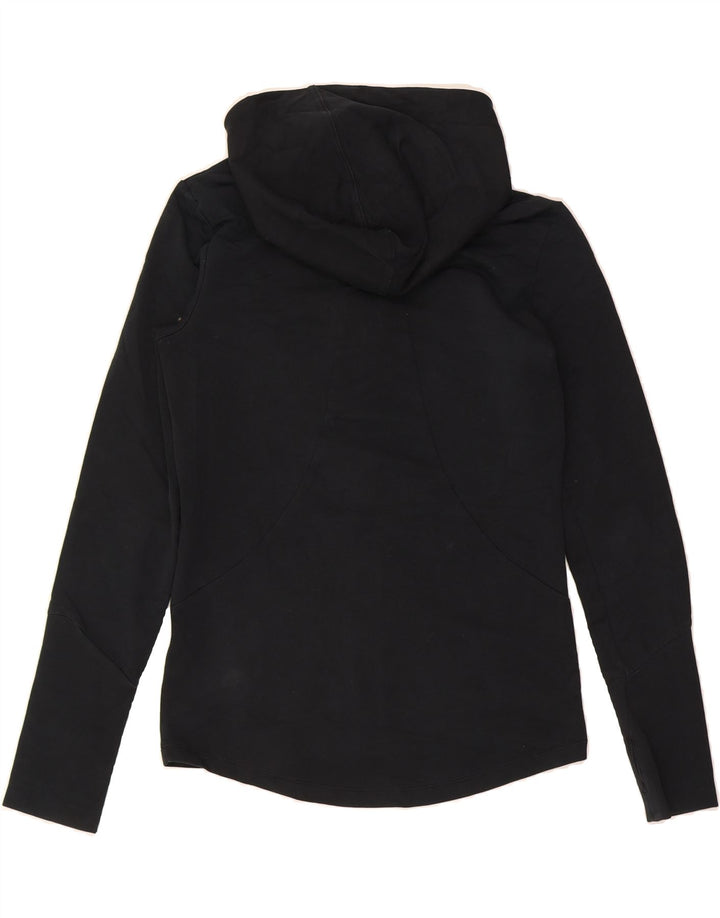 PUMA Womens Graphic Zip Hoodie Sweater UK 12 Medium Navy Blue Vintage Puma and Second-Hand Puma from Messina Hembry 