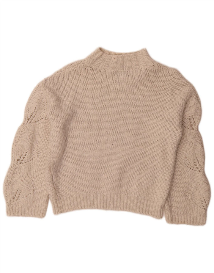 Maglione maglione a collo alto da donna Massimo Dutti UK 4 XS bianco sporco