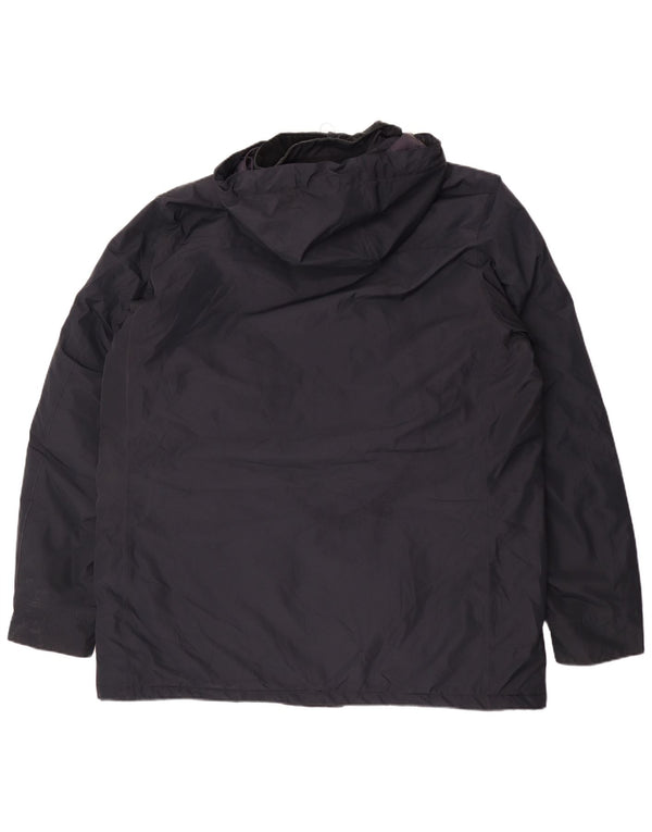 Cappotto giacca a vento con cappuccio da uomo Barbour UK 44 2XL poliestere blu navy