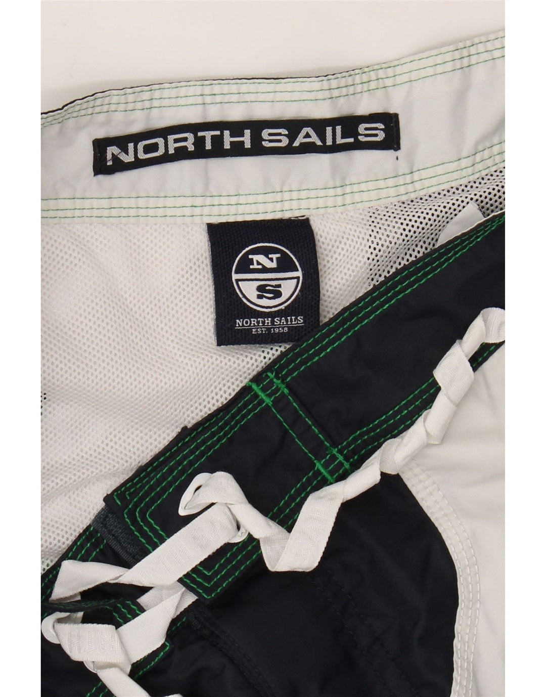 Pantaloncini da bagno da uomo NORTH SAILS verde medio color block