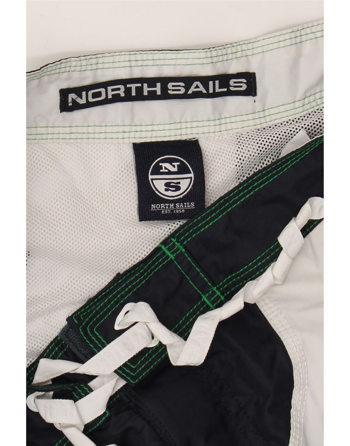 Pantaloncini da bagno da uomo NORTH SAILS verde medio color block