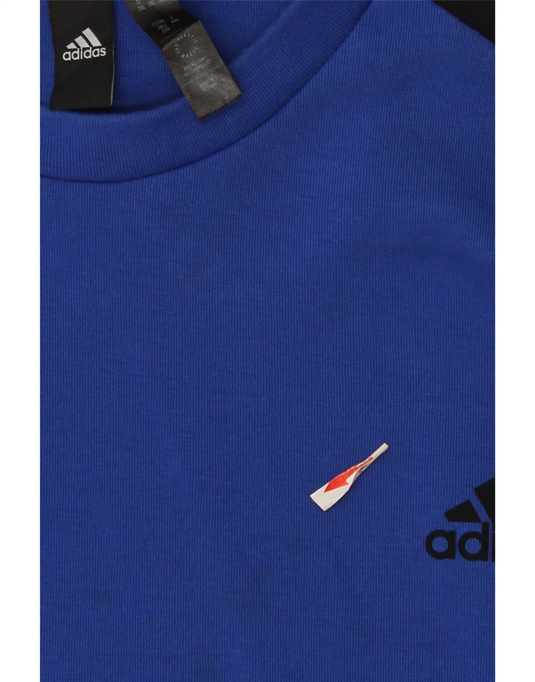 Felpa da uomo Adidas Jumper 2XL Blu Colourblock in cotone