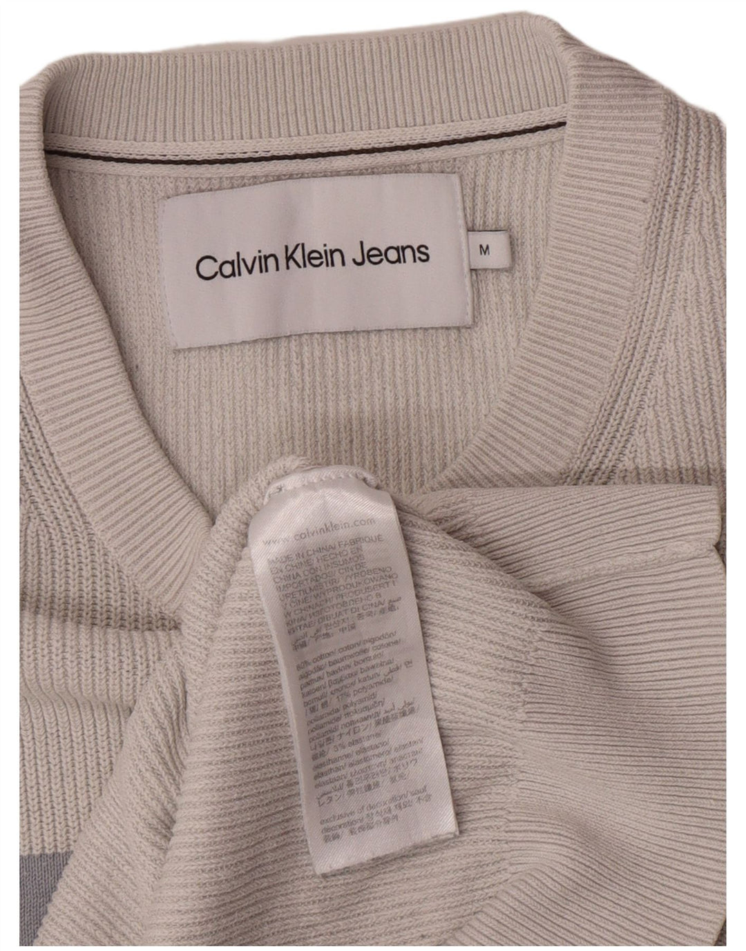 Maglione maglione girocollo da uomo Calvin Klein Jeans color grigio medio