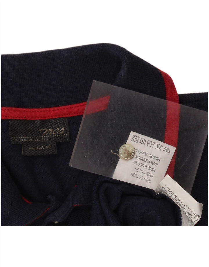 Polo da uomo MARLBORO CLASSICS media cotone blu navy