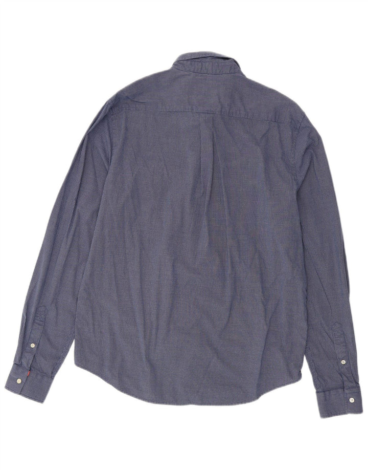 Camicia da uomo Superdry grande a quadretti blu navy