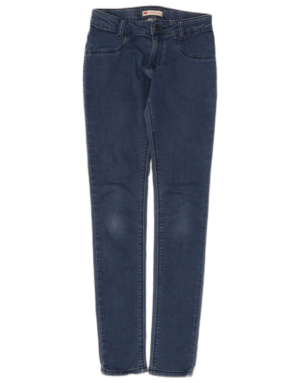 Jeans Levi's Girls 710 Super Skinny 13-14 anni W26 L30 cotone blu