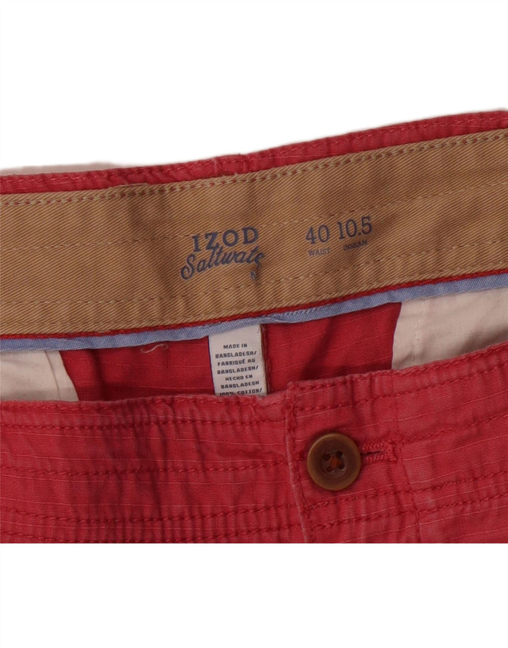 IZOD Mens Cargo Shorts W40 XL Pink Cotton Vintage Izod and Second-Hand Izod from Messina Hembry 