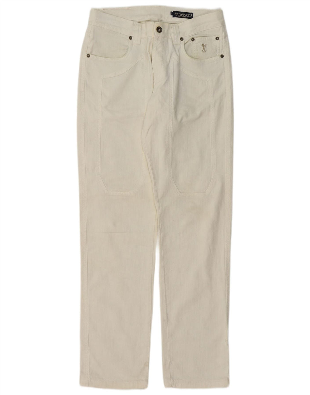Jeans dritti da uomo JECKERSON W32 L32 cotone bianco