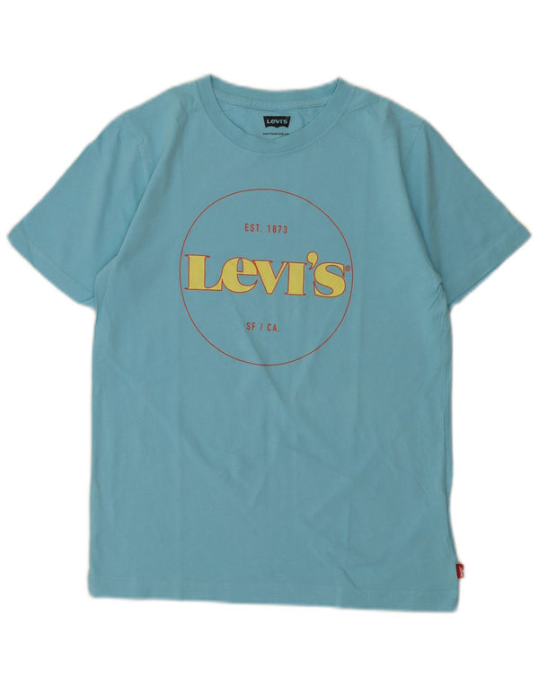 T-shirt grafica per ragazzi Levi's Top 13-14 anni in cotone blu
